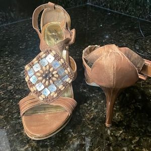 Women’s heeled embellished sandals